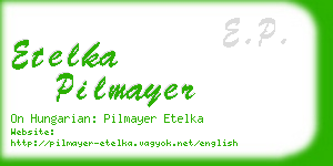 etelka pilmayer business card